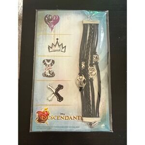 Disney Descendants Multi Strand Cord Bracelet Isle of the lost Silver Tone New